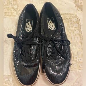 Black sequin vans